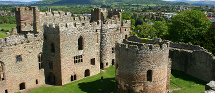 Picture of Ludlow Castle in Shropshire to represent children's activities in Shropshire